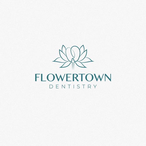 Dental logo with the title 'Flowertown'