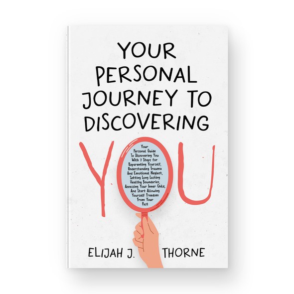 Hand book cover with the title 'Your Personal Journey to Discovering You book cover'