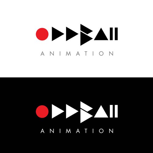 Record label logo with the title 'OddBall Animation studio logo'