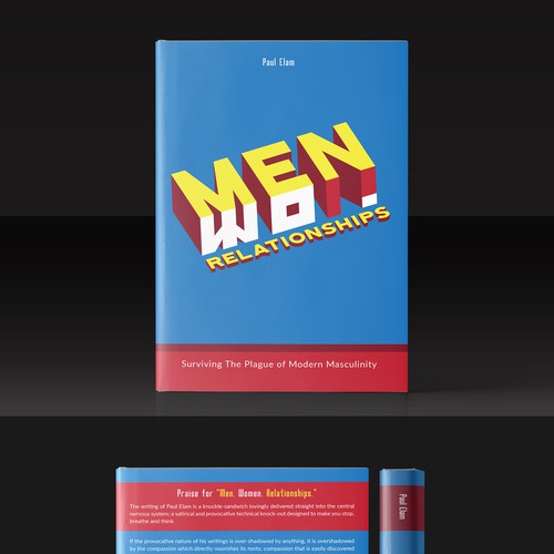 3D book cover with the title 'Paul elma book cover - modern masculinity'