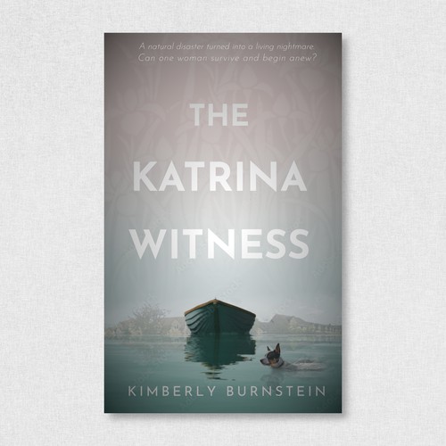 Dog book cover with the title 'Fiction Novel Set in the Aftermath of a Natural Disaster (ebook cover)'