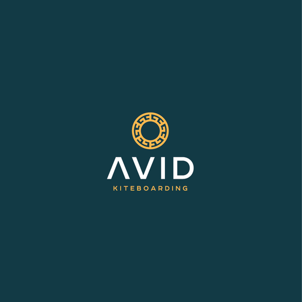 Kite design with the title 'Avid Kiteboarding Logo'