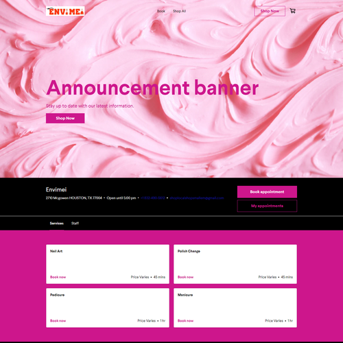 Healthy food design with the title 'SQUARE ONLINE STORE | Design for Envimei '