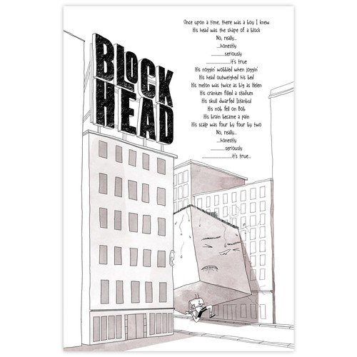 Children's book artwork with the title 'Poetry illustration'