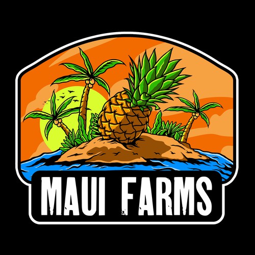 Pineapple design with the title 'pineapple beach'