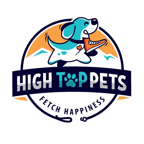 Walk logo with the title 'High Top Pets'