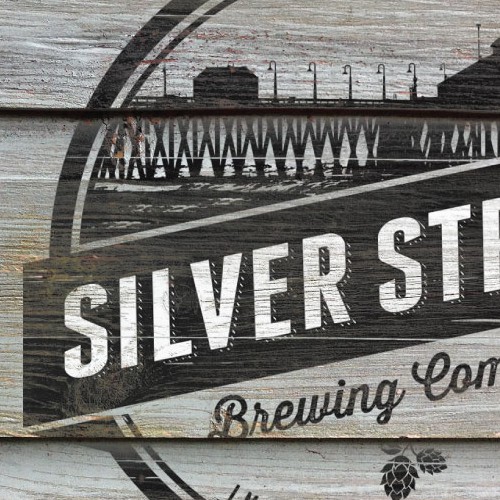 Modern rustic logo with the title 'Create an amazing brand identity for Silver Strand Brewing Company in Imperial Beach, CA.'