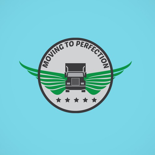 Modern retro design with the title 'Internal Logo for Moving Company quality image campaign'