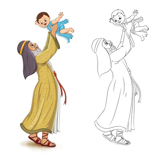 Book illustration artwork with the title 'vector illustration'