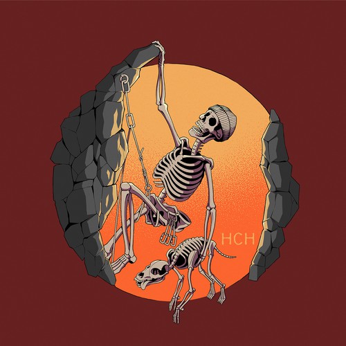 Skeleton t-shirt with the title 'Skeleton Climbers'
