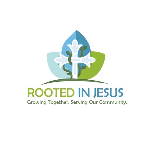 Jesus logo with the title 'Logo Rooted in Jesus 2'