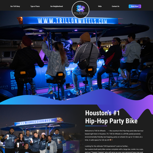 Community website with the title 'Hip-Hop themed Party Bike'