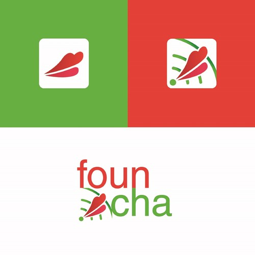 Lip logo with the title 'Logo concept for new dating app'