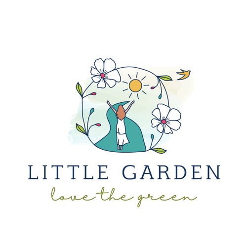 Nature brand with the title 'Cheerful logo design for a landscaping business.'