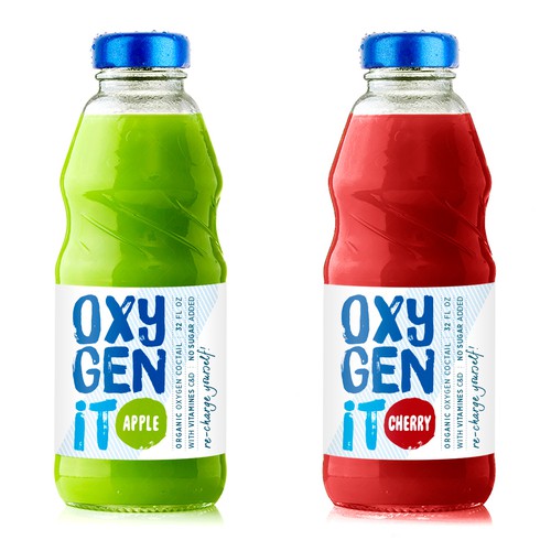 Fresh label with the title 'Fresh design for organic juice mix.'