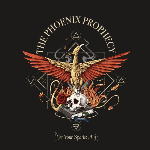 Skull artwork with the title 'The Phoenix Prophecy Illustration'