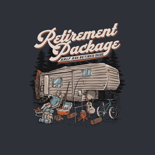 Retirement design with the title 'Retirement Package concept for clothing brand'