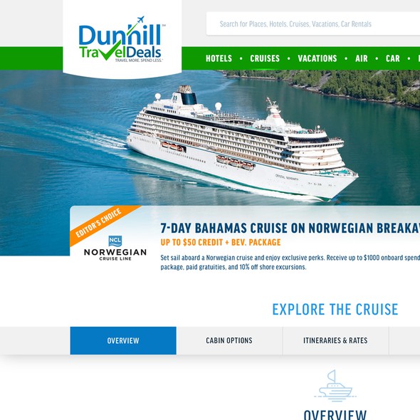 Cool website with the title 'Exciting professional design for travel company'