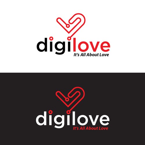 Dating app logo with the title 'Digilove logo'