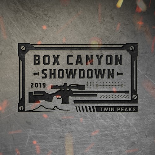 Match logo with the title 'Bold and modern logo design for a Rifle Match'