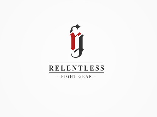 Fight logo with the title 'Create an amazing logo for Relentless Fight Gear!'