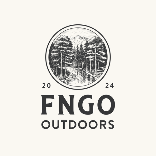 Mountain logo with the title 'FNG Outdoors'