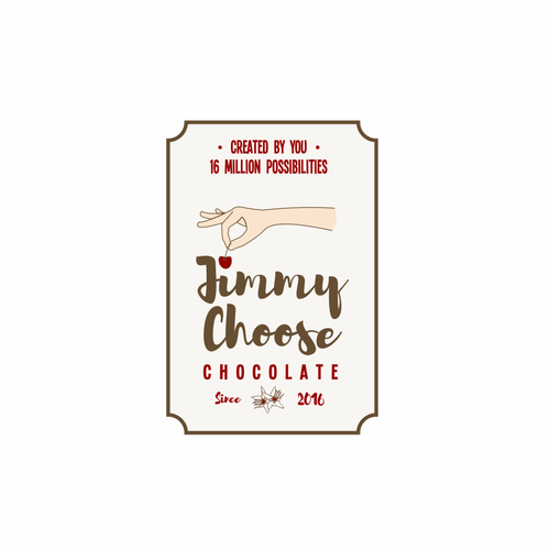 Chocolate logo with the title 'Fun and clever design for a yummy startup'