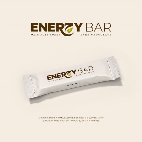Snack logo with the title 'Wordmark logo for an Energy bar'