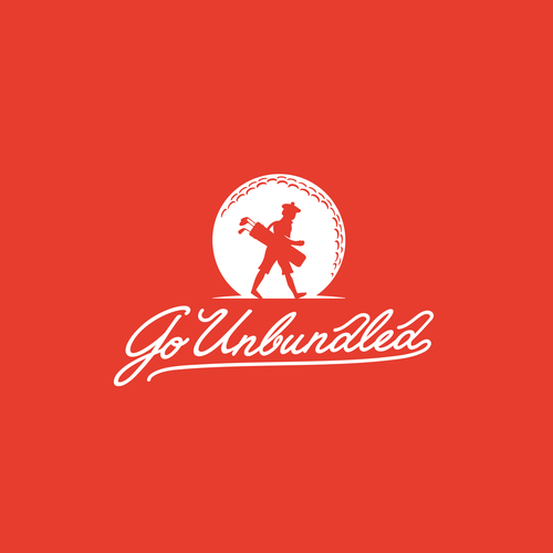 Golf ball logo with the title 'Eyecatching Golf Logo'