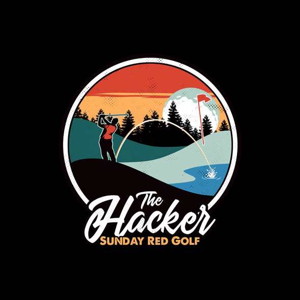 Golf t-shirt with the title 'The Hacker of Golf (funny intended)'