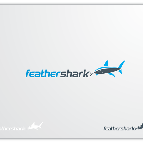 Shark design with the title 'FeatherShark Logo'