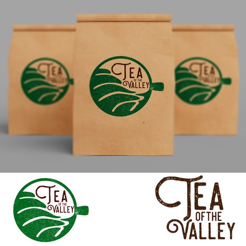 Teacup design with the title 'Tea of the Valley Logo'