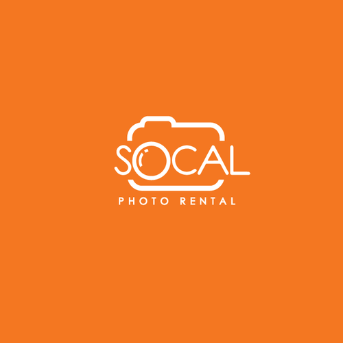 Camera logo with the title 'Create the next logo for SOCAL PHOTO RENTAL'