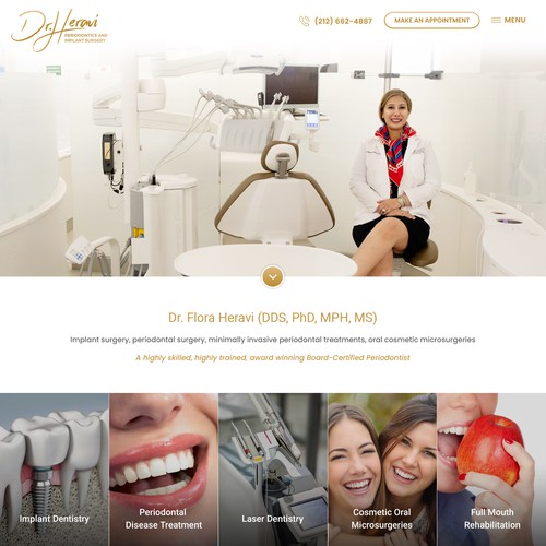 Dental website with the title 'Dental Implants & Periodontist Website'