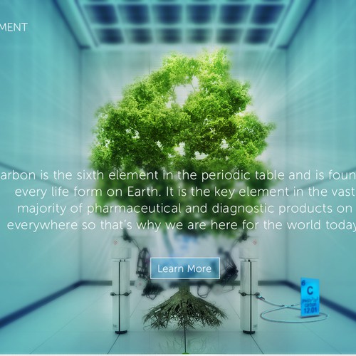 Science website with the title 'Web design for an exciting life science venture capital company'