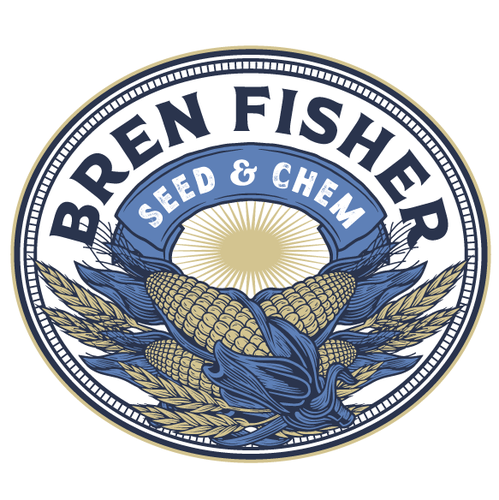 Corn logo with the title 'Bren Fisher Seed & Chem'