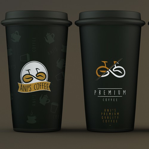 Product packaging with the title 'Modern coffee cup design for Ani's Coffee'