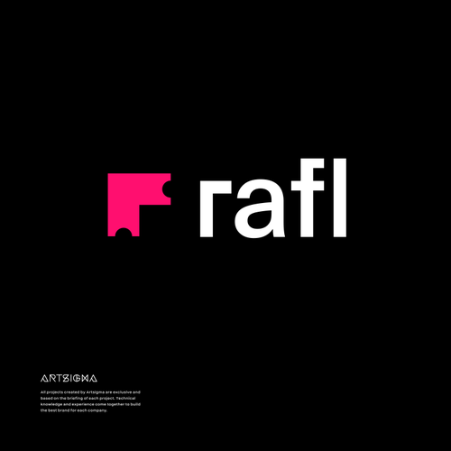 Artistic brand with the title 'rafl'