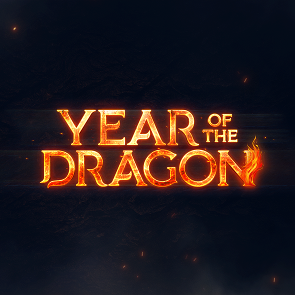 Pro gamer logo with the title 'Year of the Dragon Logo'