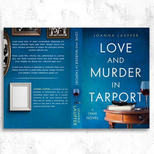 Thriller book cover with the title 'Love and Murder in Tarport - Crime Novel'