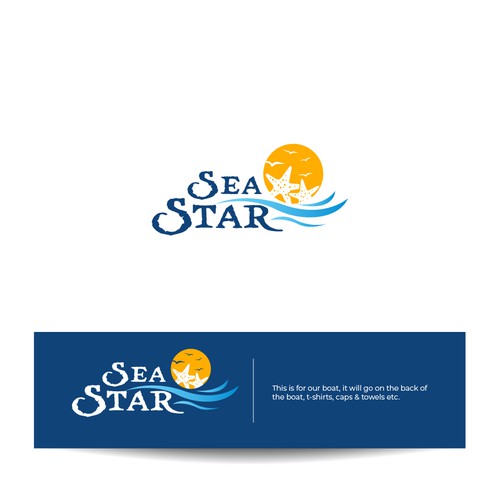 Yacht club logo with the title 'Boat Logo - Sea Star'