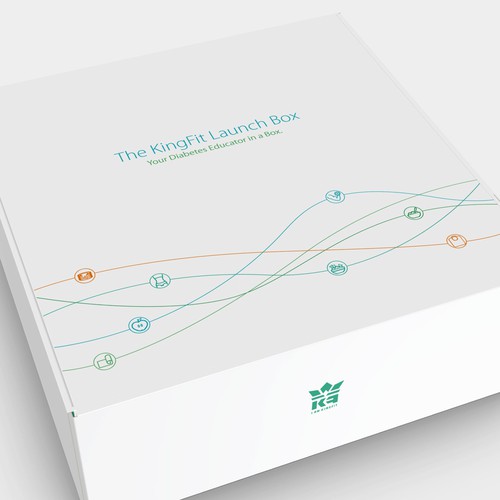 Fitness packaging with the title 'Mobile Application Box Design'