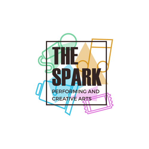 Performance logo with the title 'The Spark - performing and creative arts logo'