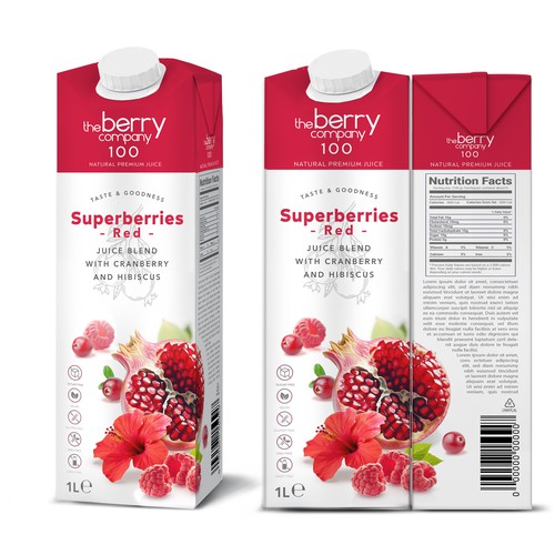 Juice packaging with the title 'Juice design'