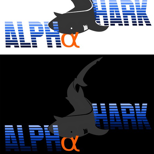 Alpha logo with the title 'Create a logo for Alpha Shark'