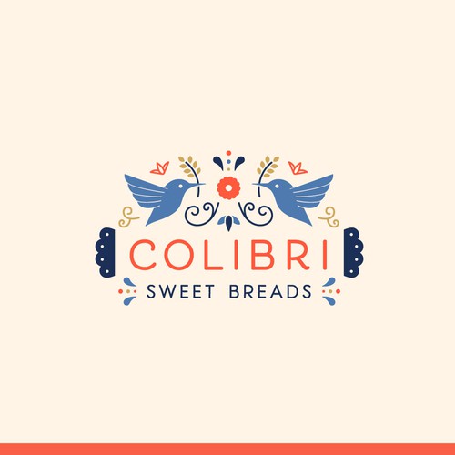 Pattern logo with the title 'Vibrant & Festive Logo for Mexican Sweet Bread Bakery'