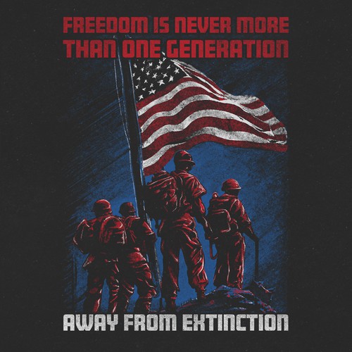 American t-shirt with the title 'Patriotic shirt illustration'
