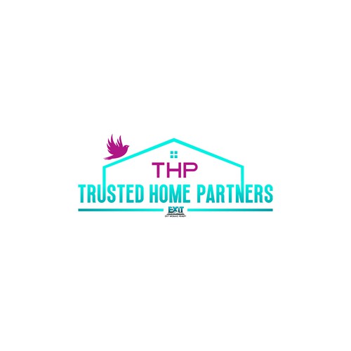 Real estate logo with the title 'Trusted Home partners real estate'