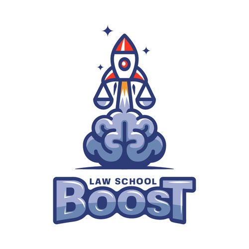 Pen tool logo with the title 'Law School Boost'