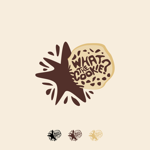Logo packaging with the title 'What the Cookie?'